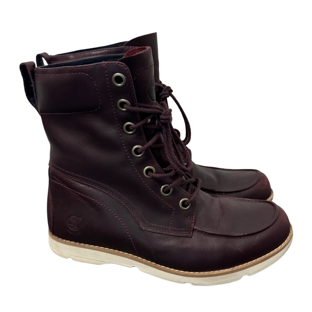 Timberland Women's Earthkeepers Mosley 6-Inch Waterproof Boots Burgundy Size 7.5